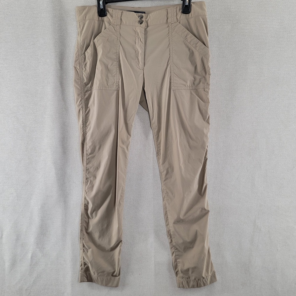 Anatomie Pants Travel Lightweight Straight Ankle Womens Medium Khaki Gorpcore